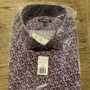 XXL EXPRESS MENS NEW FLORAL PRINT LONG SLEEVE